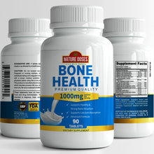 Load image into Gallery viewer, Nature Doses Bone Health - Premium Quality Supplement Supports Healthy & Strong Bone Structure, Calcium Absorption - 90 Tablets