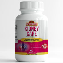 Load image into Gallery viewer, NATURE DOSES Kidney Care - Premium Quality Supplement Supports Urinary Tract and Normal Bladder Health - Cranberry Extract, Astragalus and Uva Ursi Leaf - 60 Vegetable Capsules