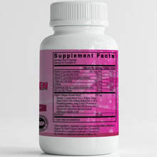 Load image into Gallery viewer, NATURE DOSES Vegan Collagen Booster supplement -Supports Skin, Hair, and Nail Health - Vegan Collagen Builder with Silica, Biotin, Super Berry Amla, Vitamin C and Resveratrol - 60 Protein Capsules