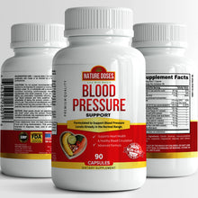 Load image into Gallery viewer, Premium Quality Blood Pressure Support Supplement by Nature Doses with Garlic, Hawthorn &amp; Hibiscus - Supports Cardiovascular &amp; Heart Health - 90 Caps
